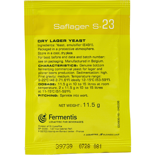 Saflager S-23 Lager Yeast by Fermentis