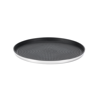 Modern Edge Small 9" Round Serving Tray in Polished Stainless