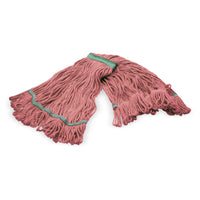 Carlisle 369417B05 Medium Wet Mop Head Loop-End Red Cotton Synthetic Blend