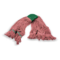 Carlisle 369418B05 Medium Looped-end Wet Mop Head 5 Inch Band Red Cotton Synthetic