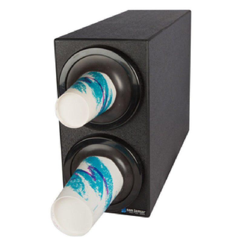 Carlisle C2902BK 7-3/4 Inch Cup Dispenser Cabinet Black NSF Polystyrene with EZ-Fit