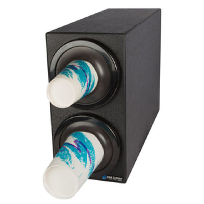 Carlisle C2902BK 7-3/4 Inch Cup Dispenser Cabinet Black NSF Polystyrene with EZ-Fit