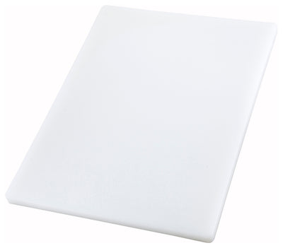 Winco CBXH-1824 24 Inch White BPA Free Rectangular Plastic Cutting Board