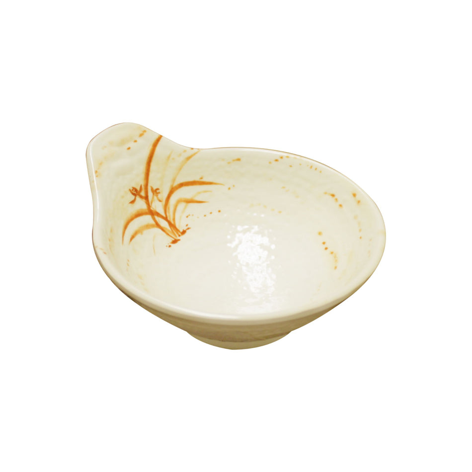 12 Pack 5 oz, 4-7/8" x 4-1/4" x 2-1/4", Dip Bowl, Gold Orchid Dinnerware, Melamine, BPA Free, Dishwasher Safe, Break-Resistant, Shatter-Resistant, No Microwave, No Oven, NSF