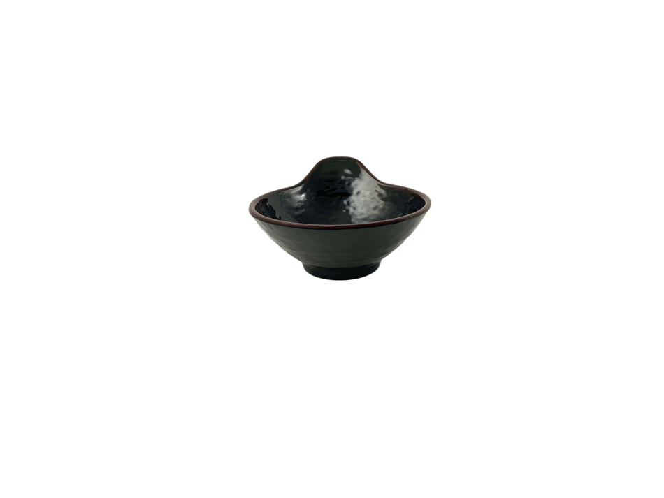 12 Pack 5 oz, 4-7/8" x 4-1/4" x 2-1/4", Dip Bowl, Tenmoku Dinnerware, Melamine, BPA Free, Dishwasher Safe, Break-Resistant, Shatter-Resistant, No Microwave, No Oven, NSF