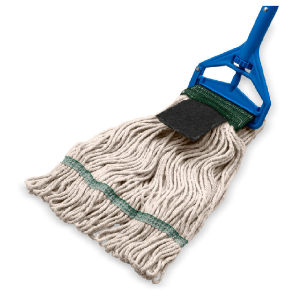 Carlisle 369418S00 Medium Wet Mop Head with scrubber Cotton Synthetic Blend