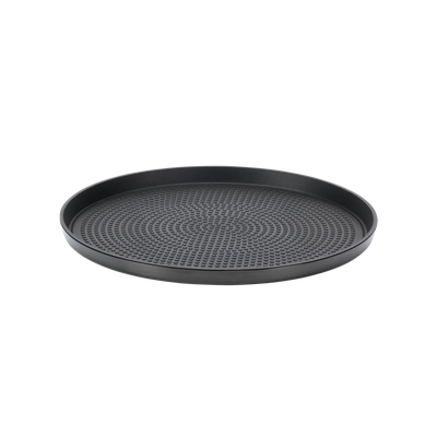 Modern Edge Small 9" Round Serving Tray in Black Onyx