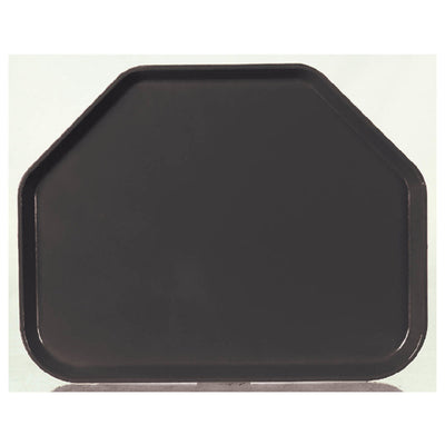 Carlisle 1713FG004 18 Inch Trapezoid Cafeteria Tray Dishwasher Safe Fiberglass Black