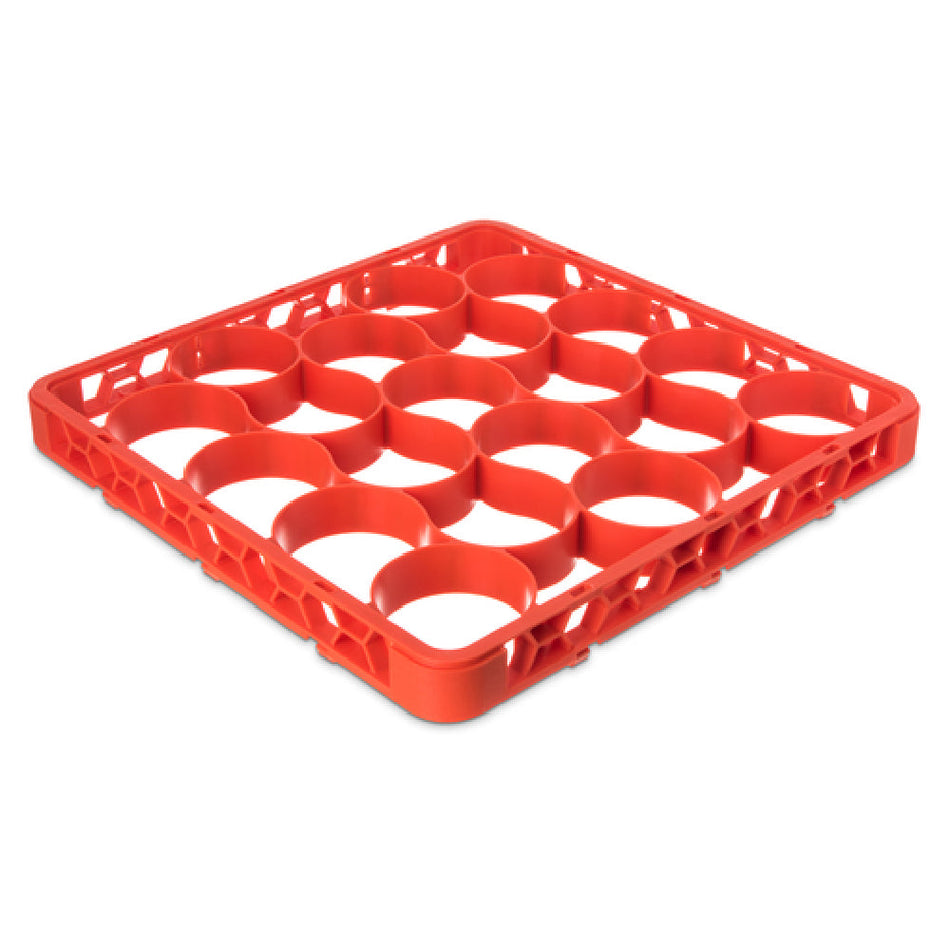 Carlisle REW20SC24 Full Size Glass Rack Extender 20 Compartments Orange Polypropylene