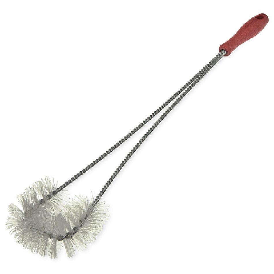 Carlisle 4011205 24 Inch Fryer Brush with Teflon Wire Wound Bristles Red Plastic Handle