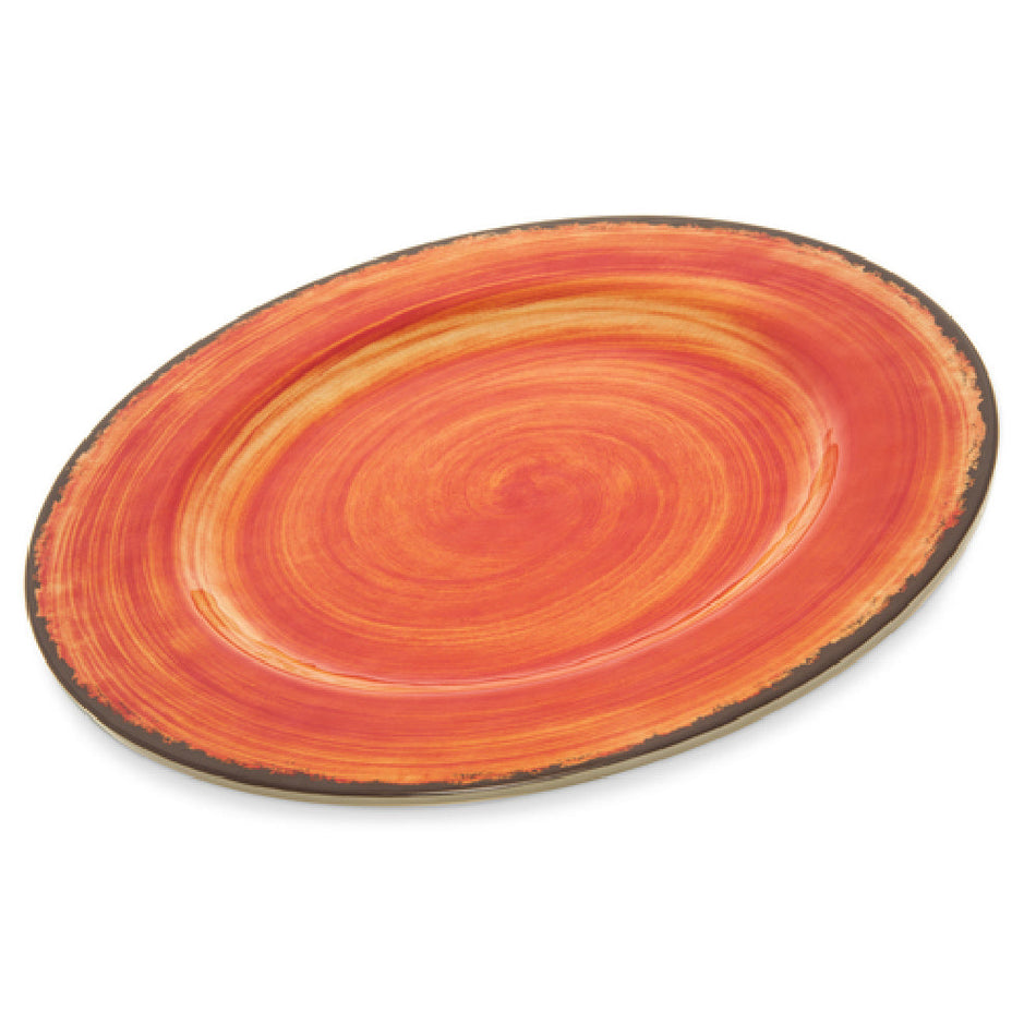 Carlisle 5400152 11 Inch Diameter Plate Melamine Swirl Design BPA Free