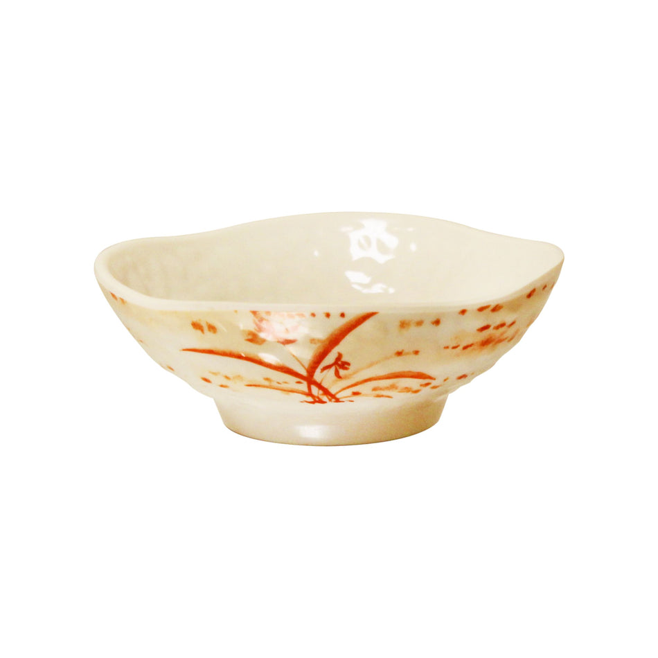 12 Pack 2 oz, 3-1/4" Diameter x 1-1/2" Height, Dish Saucer, Gold Orchid Dinnerware, Melamine, BPA Free, Dishwasher Safe, Break-Resistant, Shatter-Resistant, No Microwave, No Oven, NSF