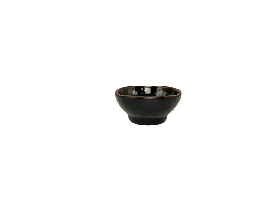 12 Pack 2 oz, 3-1/4" Diameter x 1-1/2" Height, Dish Saucer, Tenmoku Dinnerware, Melamine, BPA Free, Dishwasher Safe, Break-Resistant, Shatter-Resistant, No Microwave, No Oven, NSF