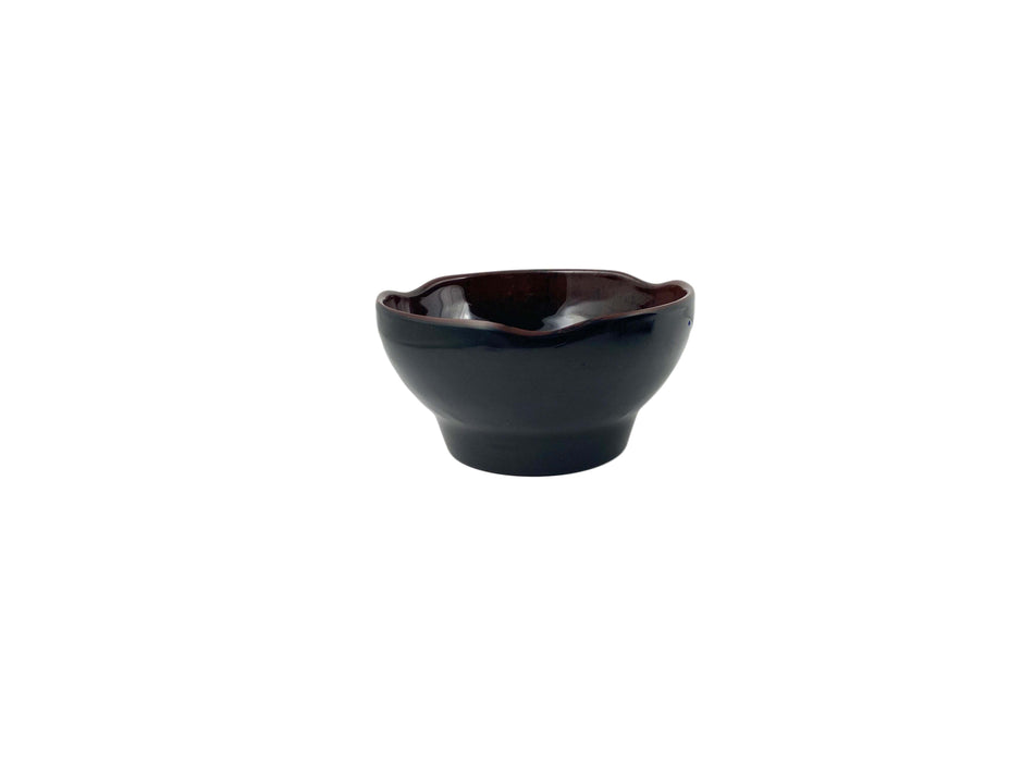 12 Pack 12-1/2 oz, 5" Diameter x 2-5/8" Height, Wavy Rice Bowl, Tenmoku Dinnerware, Melamine, BPA Free, Dishwasher Safe, Break-Resistant, Shatter-Resistant, No Microwave, No Oven, NSF
