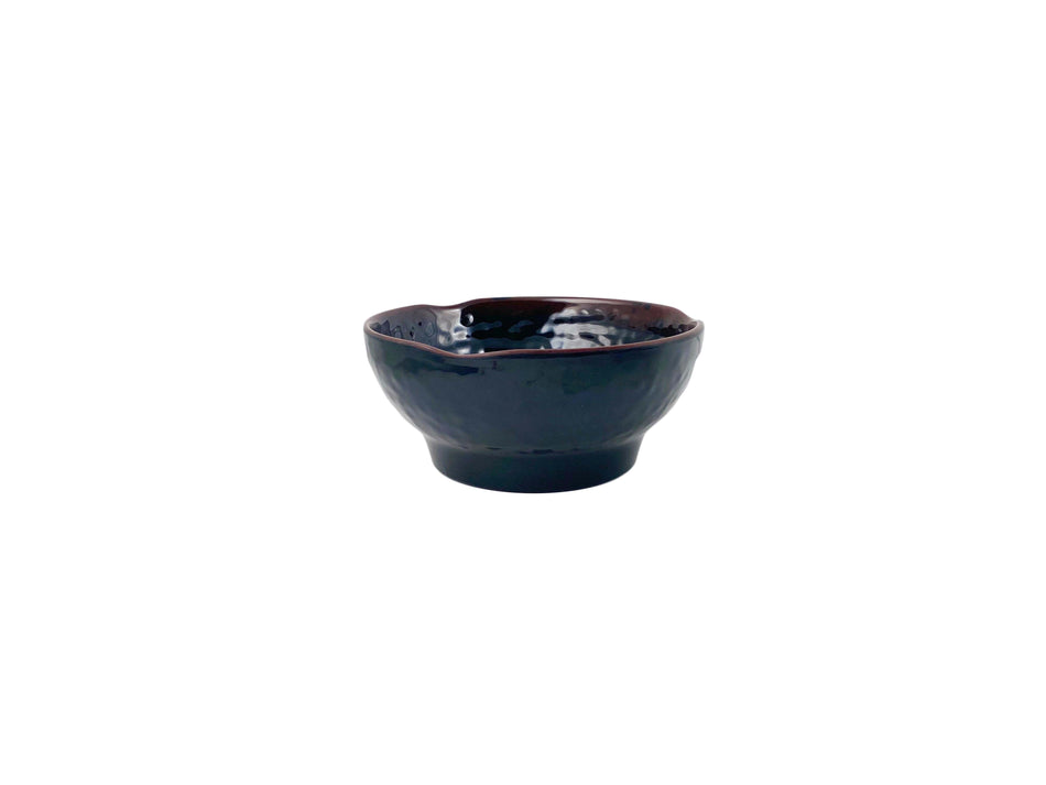 12 Pack 23 oz, 6-1/2" Diameter x 2-7/8" Height, Wavy Soup Bowl, Tenmoku Dinnerware, Melamine, BPA Free, Dishwasher Safe, Break-Resistant, Shatter-Resistant, No Microwave, No Oven, NSF