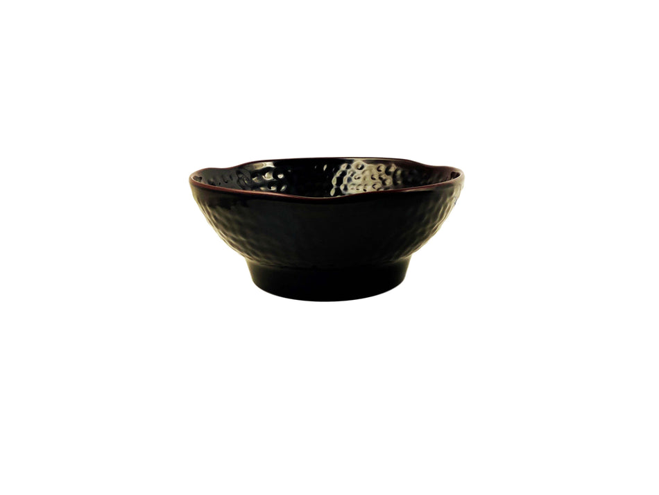 12 Pack 38-1/2 oz, 8" Diameter x 3-1/8" Height, Wavy Soup Bowl, Tenmoku Dinnerware, Melamine, BPA Free, Dishwasher Safe, Break-Resistant, Shatter-Resistant, No Microwave, No Oven, NSF