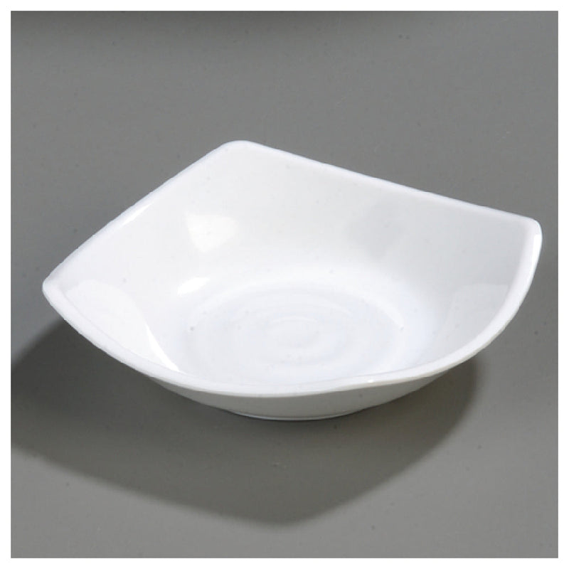 Carlisle 794202 5 Oz Square Side Dish Renforced Rim BPA Free Melamine White