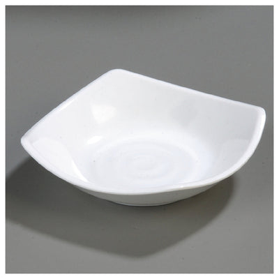 Carlisle 794202 5 Oz Square Side Dish Renforced Rim BPA Free Melamine White