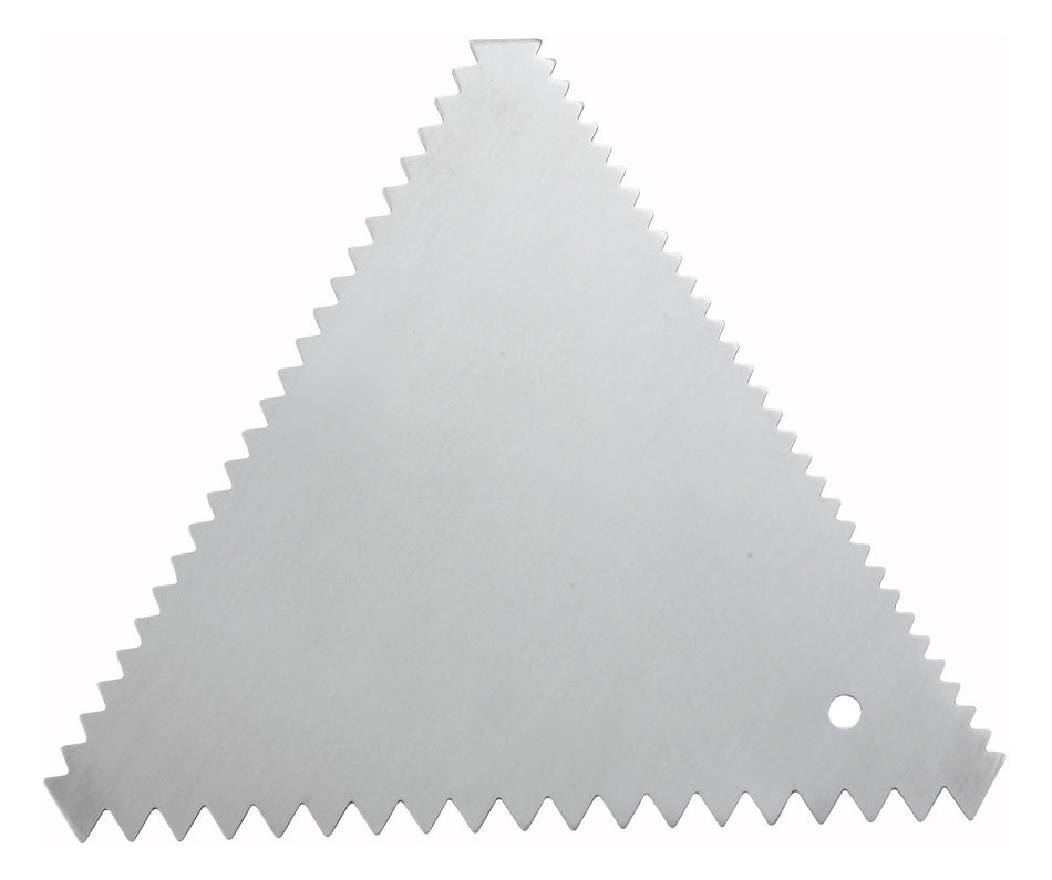 Winco SDC-6 Decorating Comb with Triangular Fine Medium Coarse Edges Stainless Steel