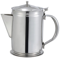 Winco BS-64 64 Oz Beverage Server with Hinged Top Cover Stainless Steel Mirror Finish