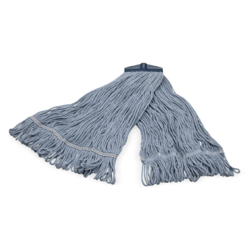 Carlisle 369440B14 Wet Mop Head Looped-end Synthetic Blend Blue