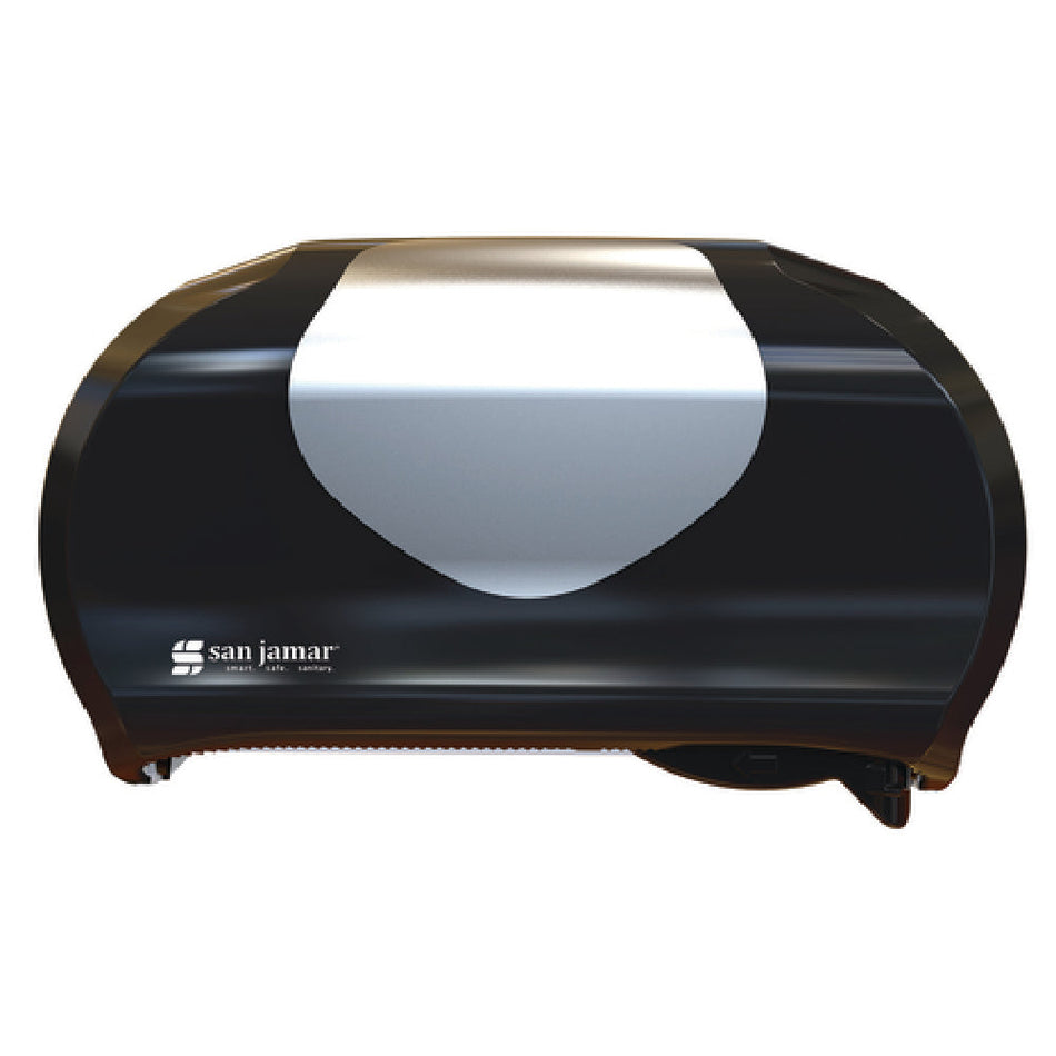 Carlisle R3670BKSS 12-7/8 Inch Toilet Tissue Dispenser with Lock Plastic Black