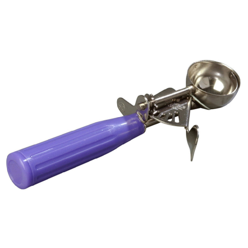 Carlisle 60300-40 7/8 Oz Disher Round Bowl Stainless Steel Ribbed Handle Purple