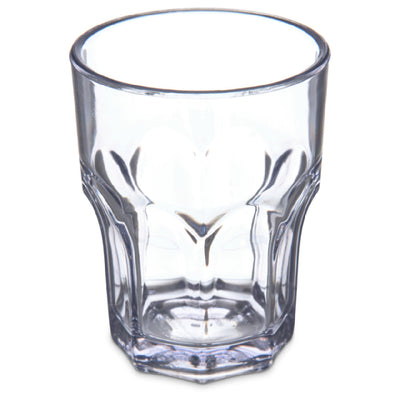 Carlisle 580607 6 Oz Clear Plastic Tumbler Dishwasher Safe With Faceted Shape