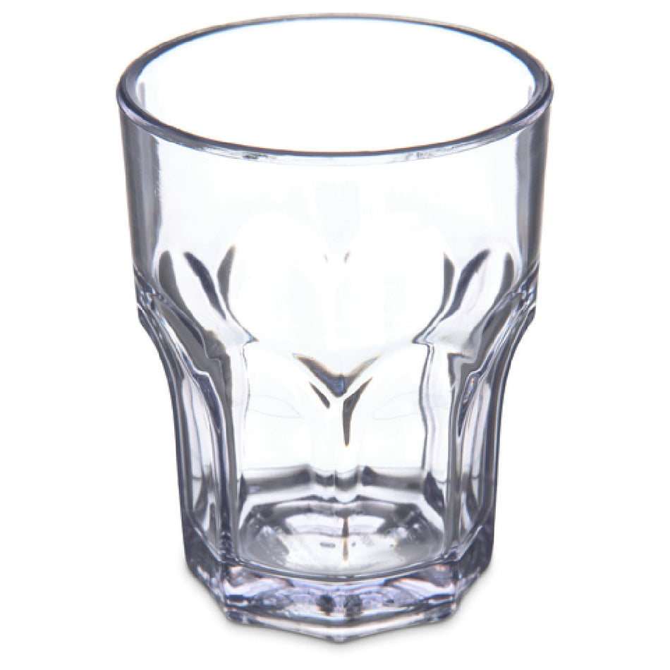 Carlisle 580607 6 Oz Clear Plastic Tumbler Dishwasher Safe With Faceted Shape