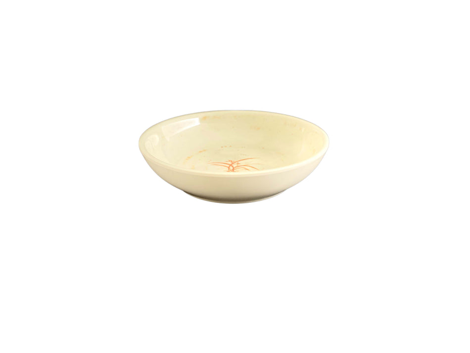 12 Pack 9 oz, 5-1/2" Diameter x 1-3/8" Height, Flat Base Bowl, Gold Orchid Dinnerware, Melamine, BPA Free, Dishwasher Safe, Break-Resistant, Shatter-Resistant, No Microwave, No Oven, NSF