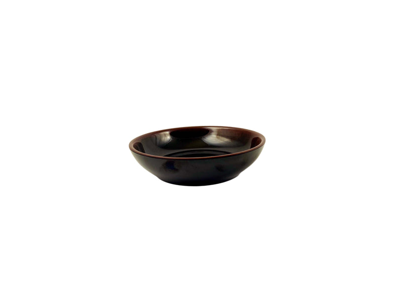 Thunder Group 3955TM 9 Oz Bowl Break-Resistant Flat Dish Melamine Tenmoku