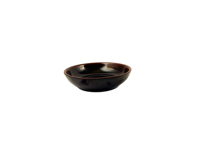 Thunder Group 3955TM 9 Oz Bowl Break-Resistant Flat Dish Melamine Tenmoku