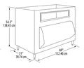 Manitowoc F1325 Ice Storage Bin, 1238 lb Capacity, 60 in Wide, for Commercial Modular Ice Machines