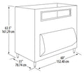 Manitowoc F1650 Ice Storage Bin, 1494 lb Capacity, 60 in Wide, for Commercial Modular Ice Machines