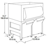 Manitowoc FC1350 Ice Storage Bin, 1304 lb Capacity, 60 in Wide, for Commercial Modular Ice Machines