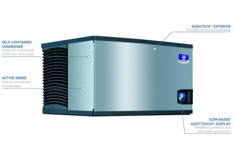 Manitowoc Indigo NXT™ IDT-0300A Ice Machine Head - 305 lb/Day Full Cube