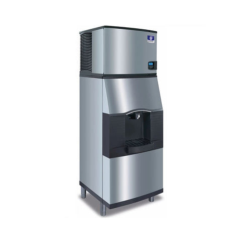 Manitowoc IDP0300A/SPA312 309 lb/Day Commercial Full Cube Ice Machine & Ice Maker Dispenser, Air Cooled, 180 lb Storage, 115V