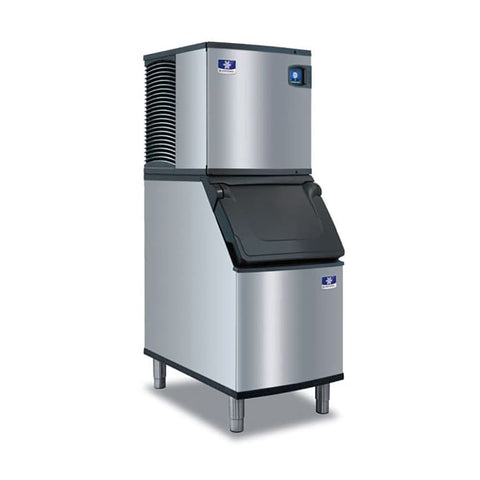 Manitowoc IDT0420W/D420 454 lb/Day Full Cube Commercial Ice Machine & Ice Maker with Bin, Water Cooled, Indigo NXT, 383 lb Storage, 115V