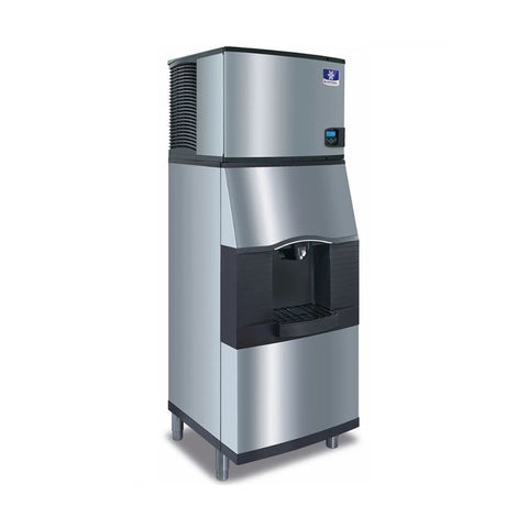 Manitowoc IDT0750W/SFA292 703 lb/Day Commercial Full Cube Ice Machine & Ice Maker Dispenser, Water Cooled, 180 lb Storage, 208/230V