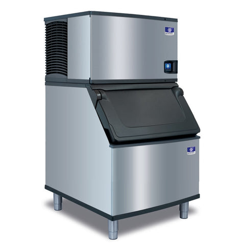 Manitowoc IYP0300W/D400 310 lb/Day Half Cube Commercial Ice Machine & Ice Maker with Bin, Water Cooled, Indigo NXT, 365 lb Storage, 115V