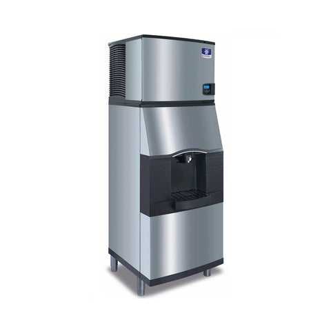 Manitowoc IYP0300W/SFA292 310 lb/Day Commercial Half Cube Ice Machine & Ice Maker Dispenser, Water Cooled, 180 lb Storage, 115V