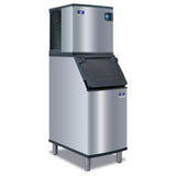 Manitowoc IYP0420A/D420 436 lb/Day Half Cube Commercial Ice Machine & Ice Maker with Bin, Air Cooled, Indigo NXT, 383 lb Storage, 115V