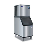 Manitowoc IYT0420W/D420 490 lb/Day Half Cube Commercial Ice Machine & Ice Maker with Bin, Water Cooled, Indigo NXT, 383 lb Storage, 115V