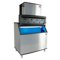 Manitowoc IYP1000/D970 971 lb/Day Half Cube Commercial Ice Machine & Ice Maker with Bin, Air Cooled, Indigo NXT, 882 lb Storage, 208/230V