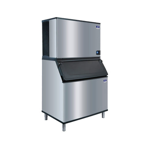 Manitowoc IYT1500W/D970 1590 lb/Day Half Cube Commercial Ice Machine & Ice Maker with Bin, Water Cooled, Indigo NXT, 882 lb Storage, 208/230V