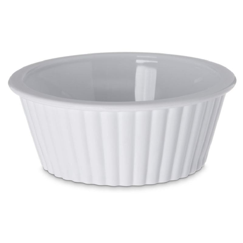 Carlisle 084402 2 Oz Plastic Ramekin Dishwasher Safe Fluted White