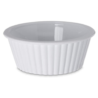 Carlisle 084402 2 Oz Plastic Ramekin Dishwasher Safe Fluted White