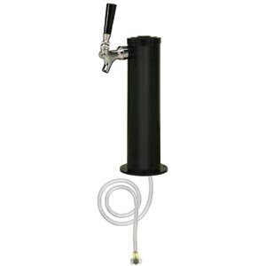 3 Column 1 Faucet Draft Beer Tower – Black ABS Plastic - Air Cooled