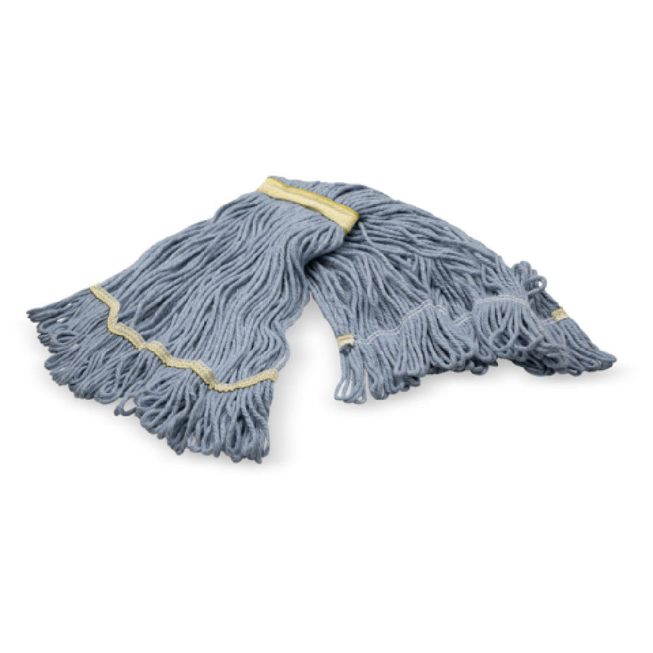 Carlisle 369411B14 Small Wet Mop Head Loop-End Blue Cotton Synthetic Blend