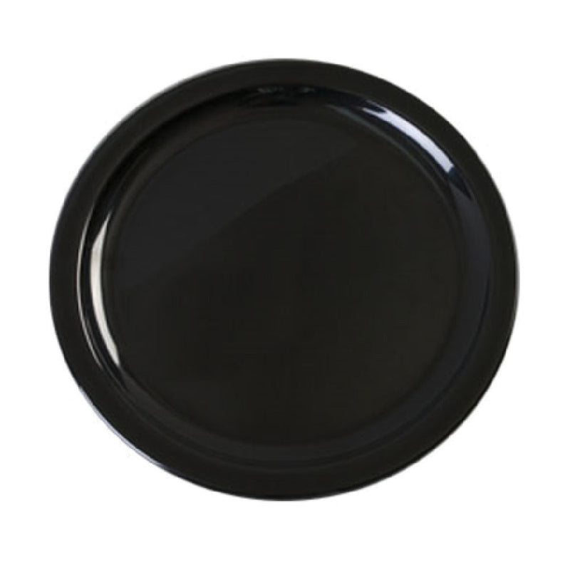 Carlisle KL11603 10 Inch Narrow Rim Dinner Plate Black Melamine Dishwasher Safe